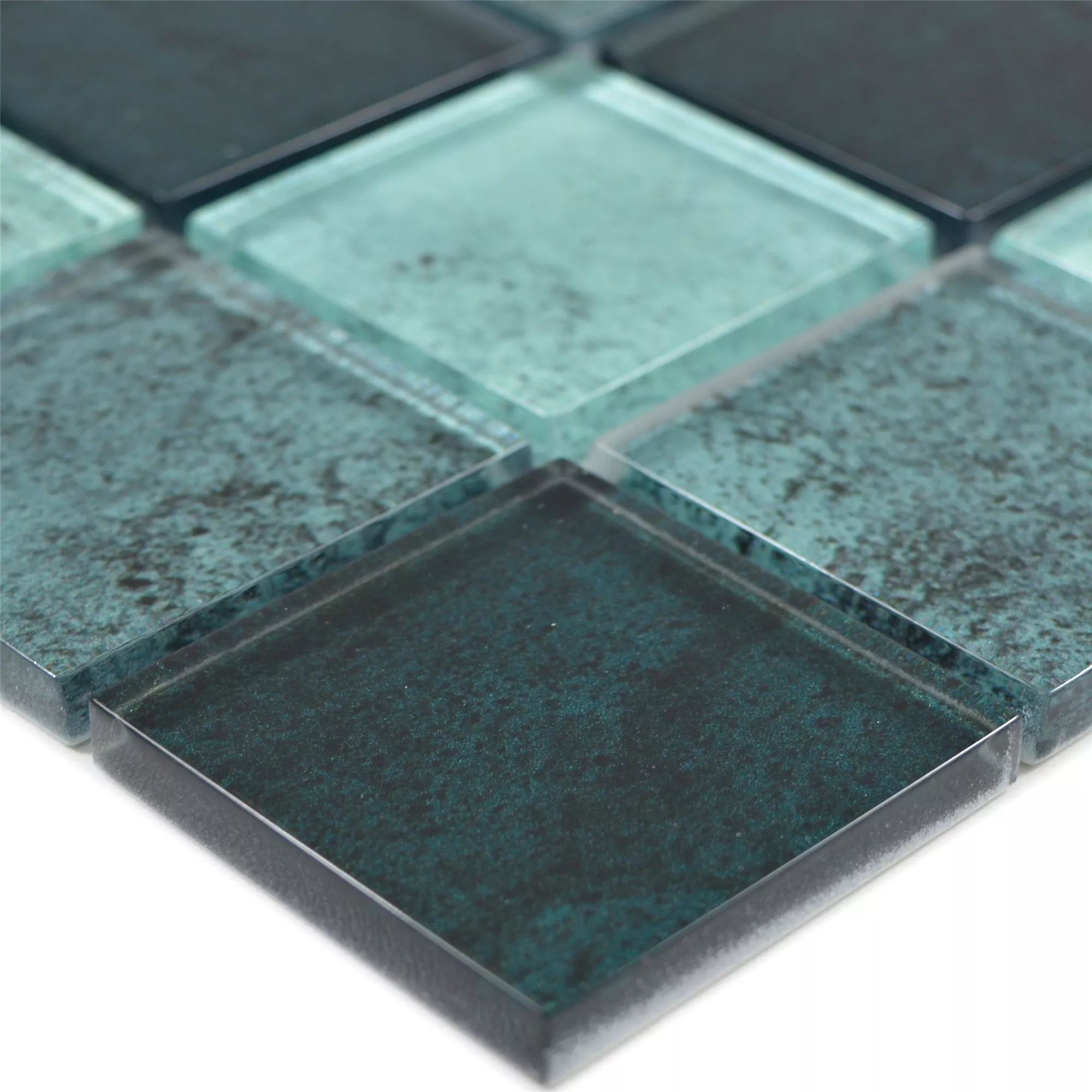 Próbka Mozaika Szklana Płytki Mignon Petrol