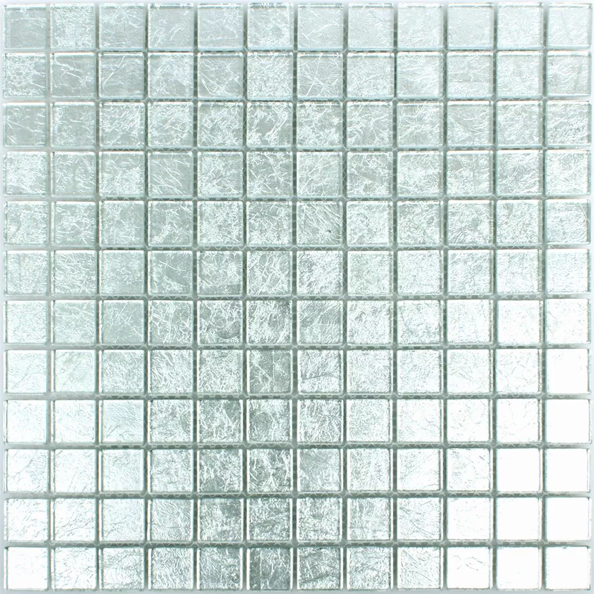 Mozaika Szkło Lucca Srebrny 23x23x4mm