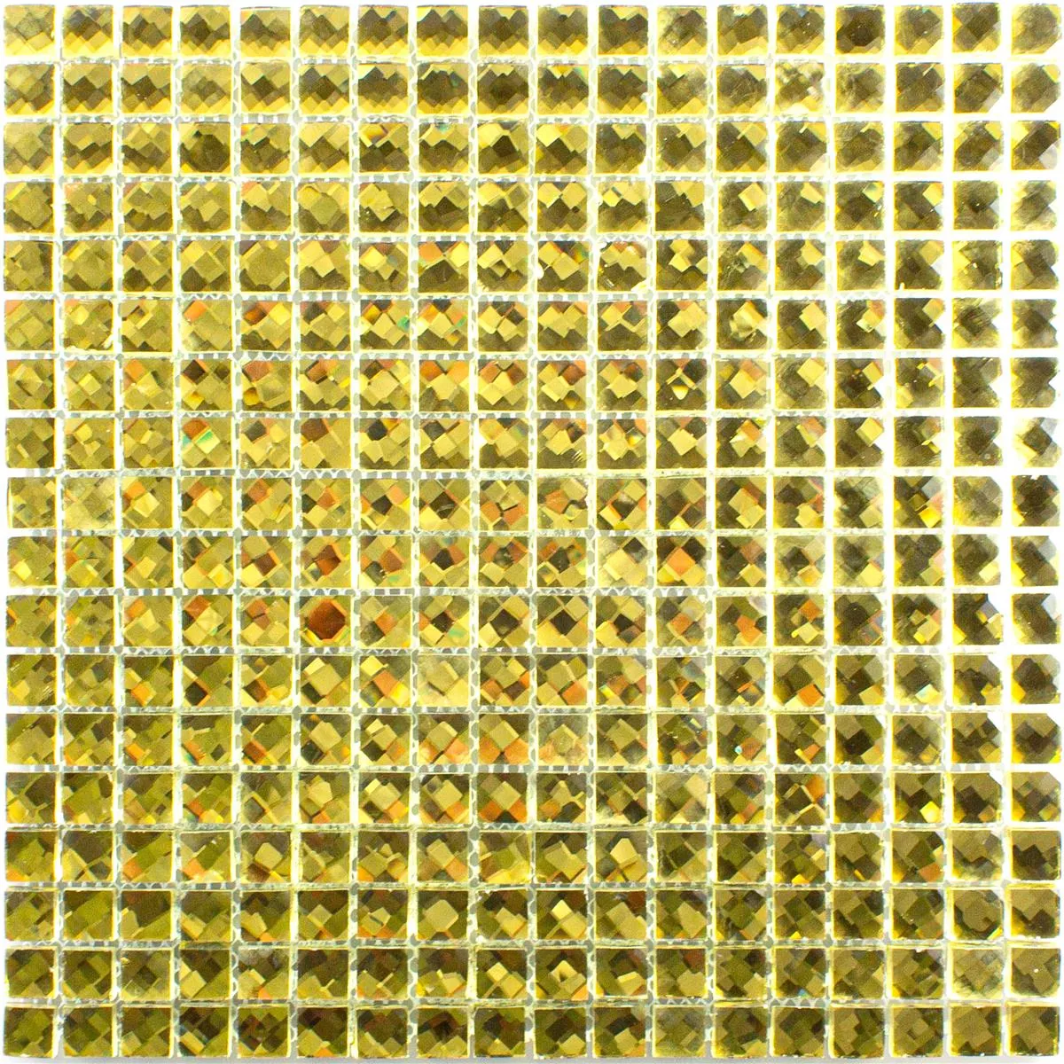 Szkło Mozaika Victoria Złoto Kwadrat 15