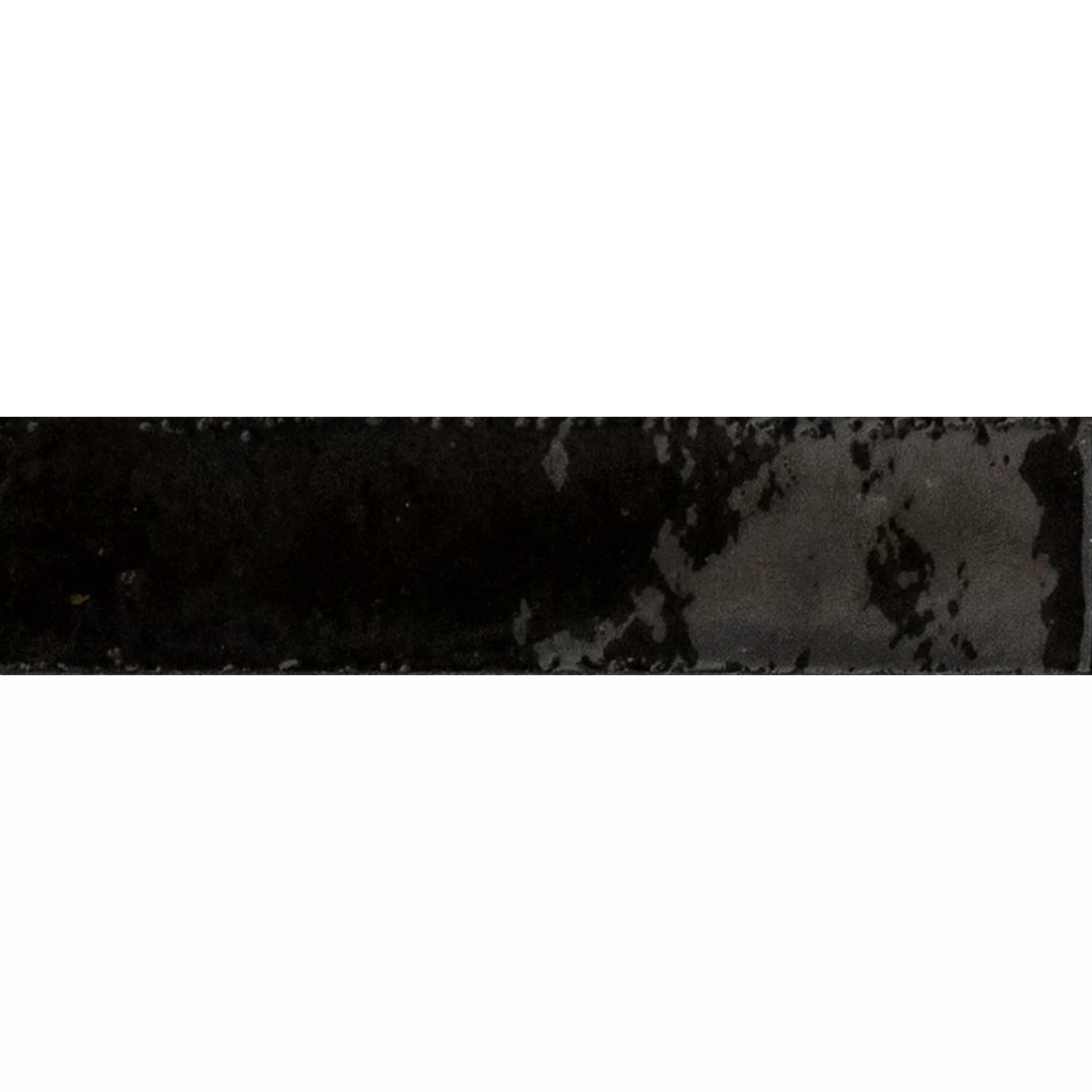 Płytki Ścienne Laguna Błyszczący Karbowany Czarny 6x24cm