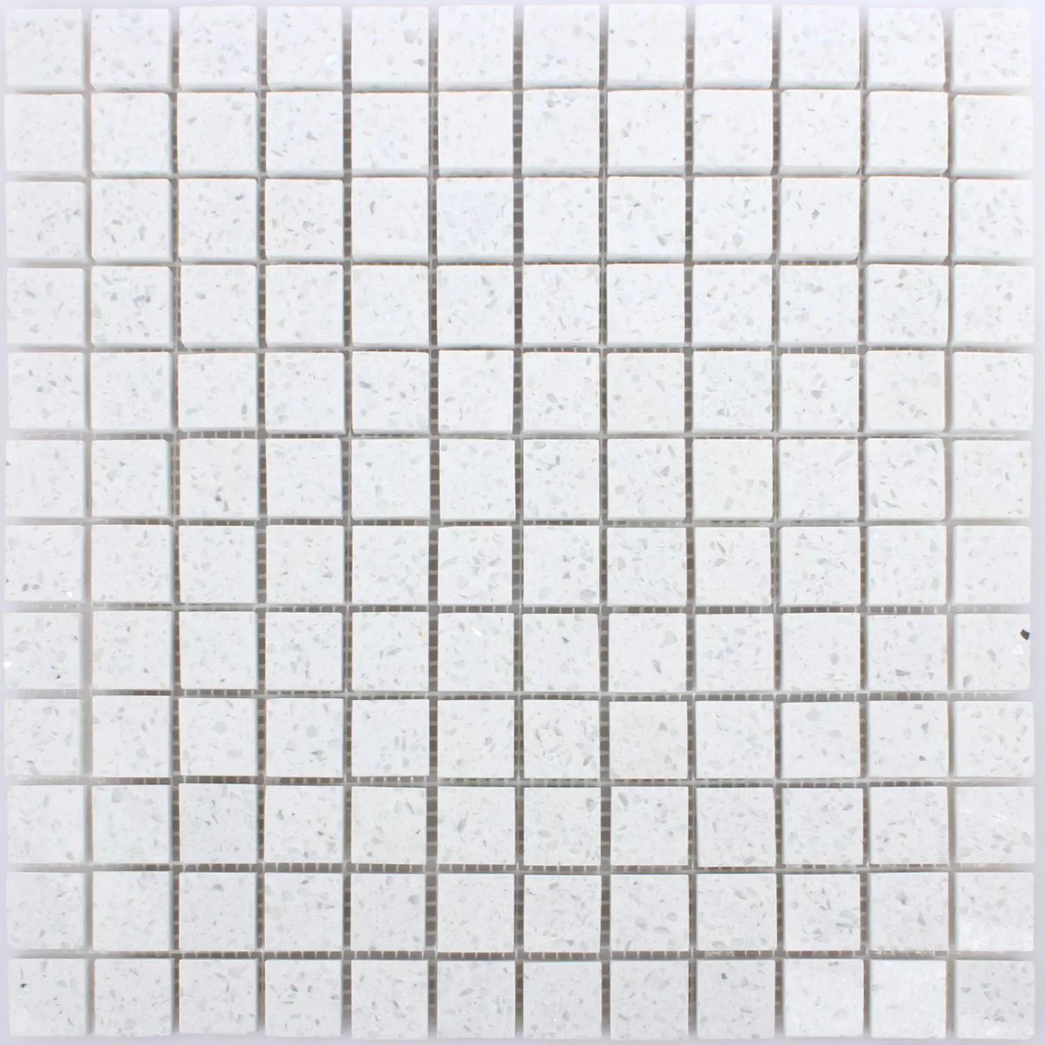 Próbka Mozaika Kwarc Sztuczny Kamień Biały 