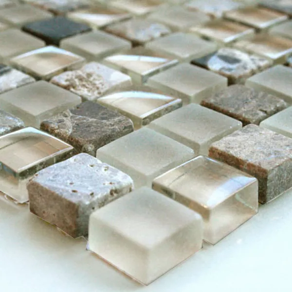 Próbka Mozaika Szklana Marmurowa  Beż Mix
