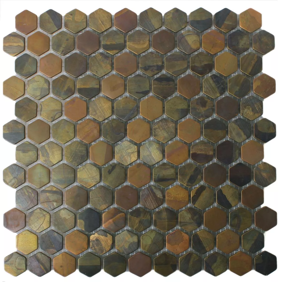 Mozaika Miedź Merkur Sześciokąt Brązowy 24