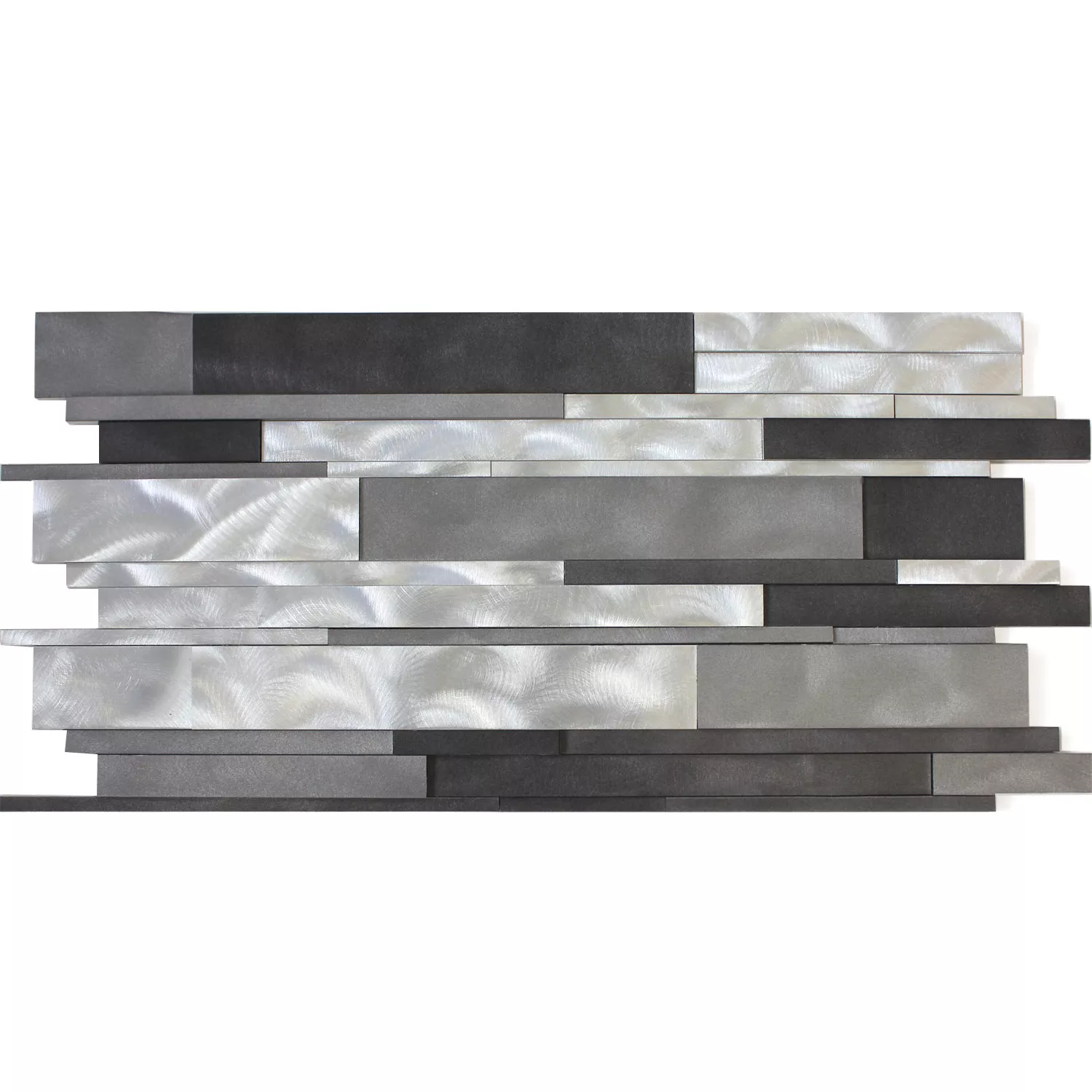 Mozaika Aluminium Talara Czarny Srebrny 300x600mm