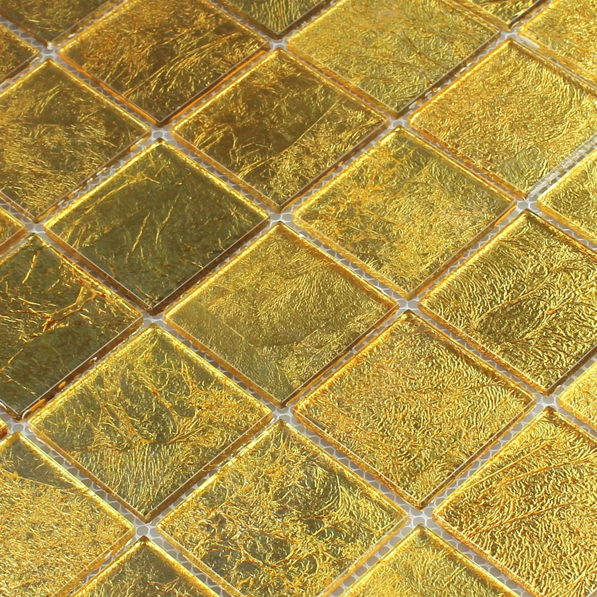 Mozaika Szkło Efekt Złoto 48x48x4mm