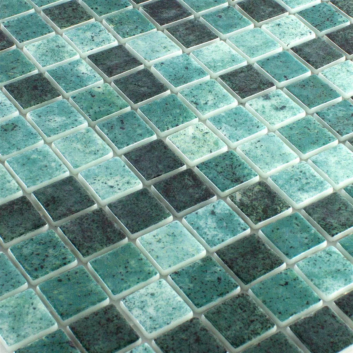 Mozaika szklana na basen Baltic Zielony 25x25mm