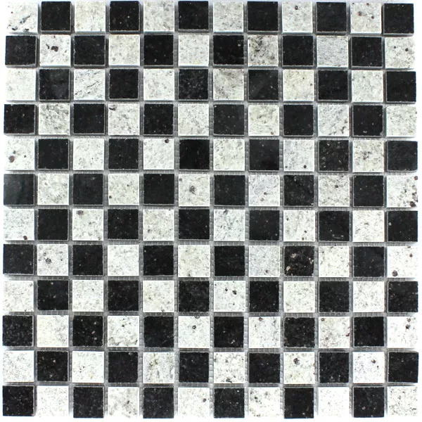 Mozaika Granit Galaktyka Czarna Kaszmir Biały