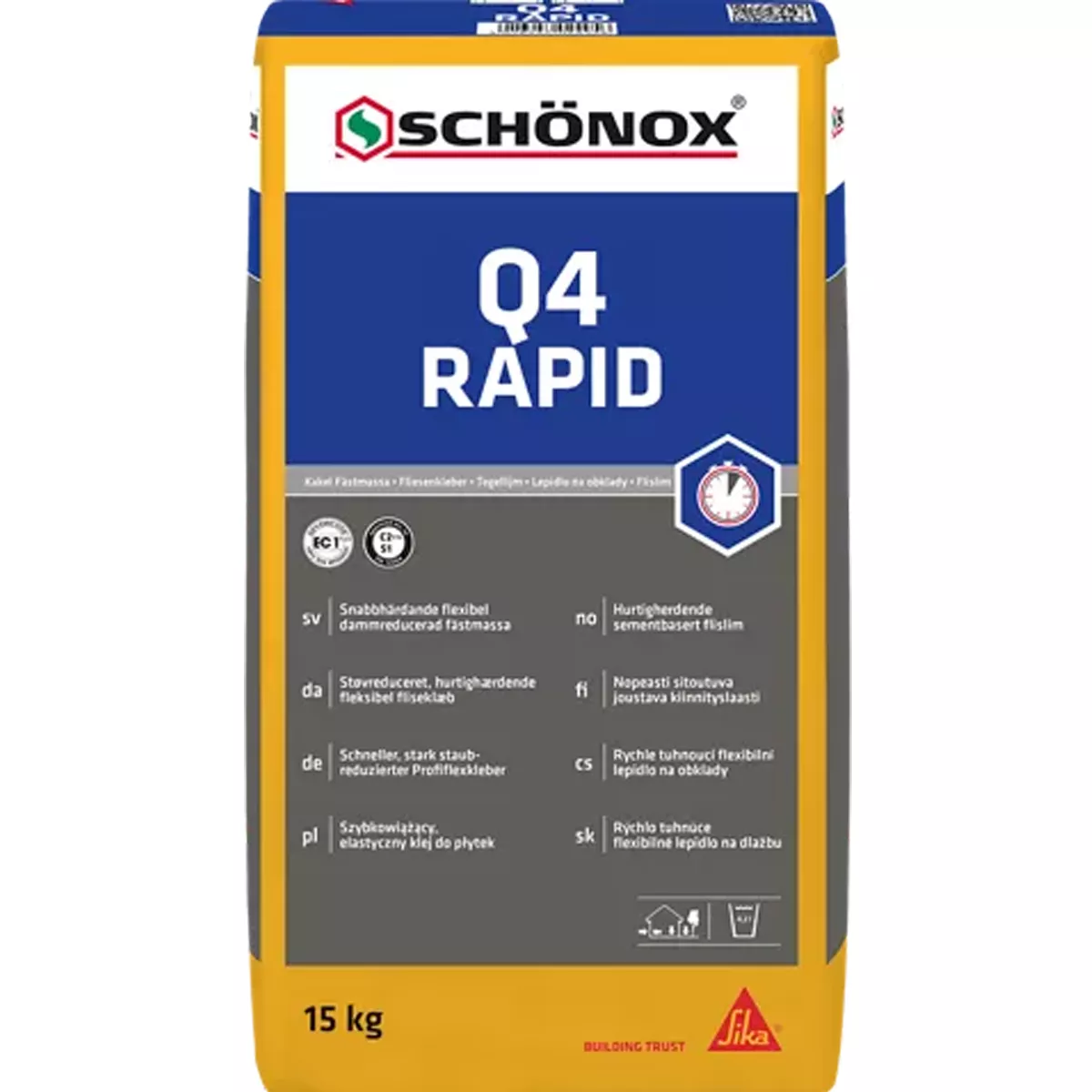 Klej do płytek Schönox Q4 RAPID 15 kg