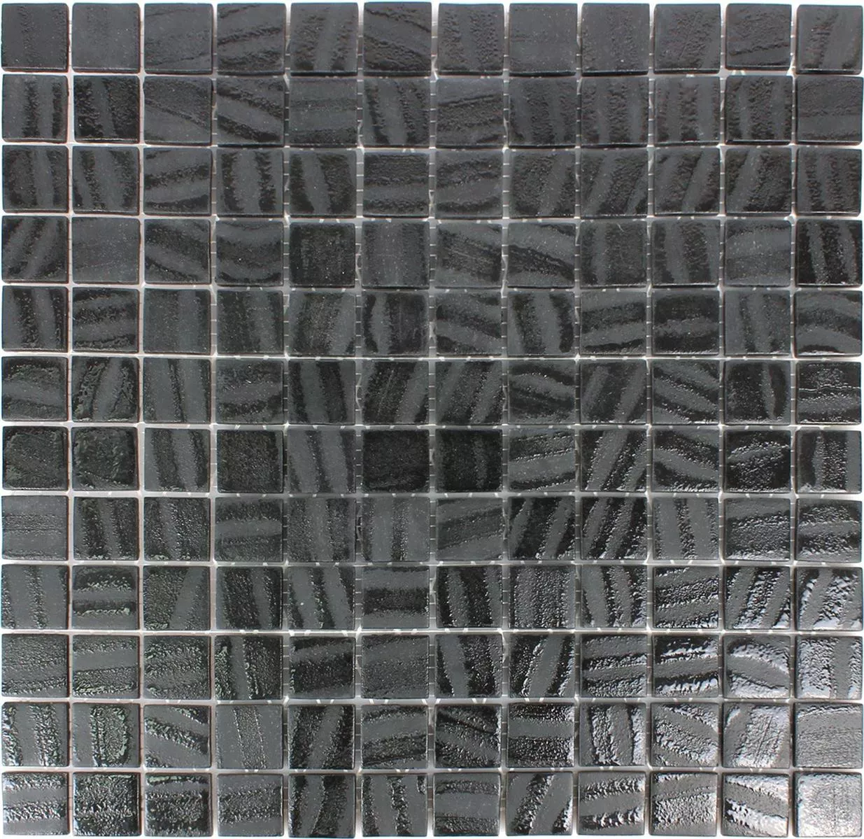 Mozaika Szklana Płytki Mascota Czarny Antracyt