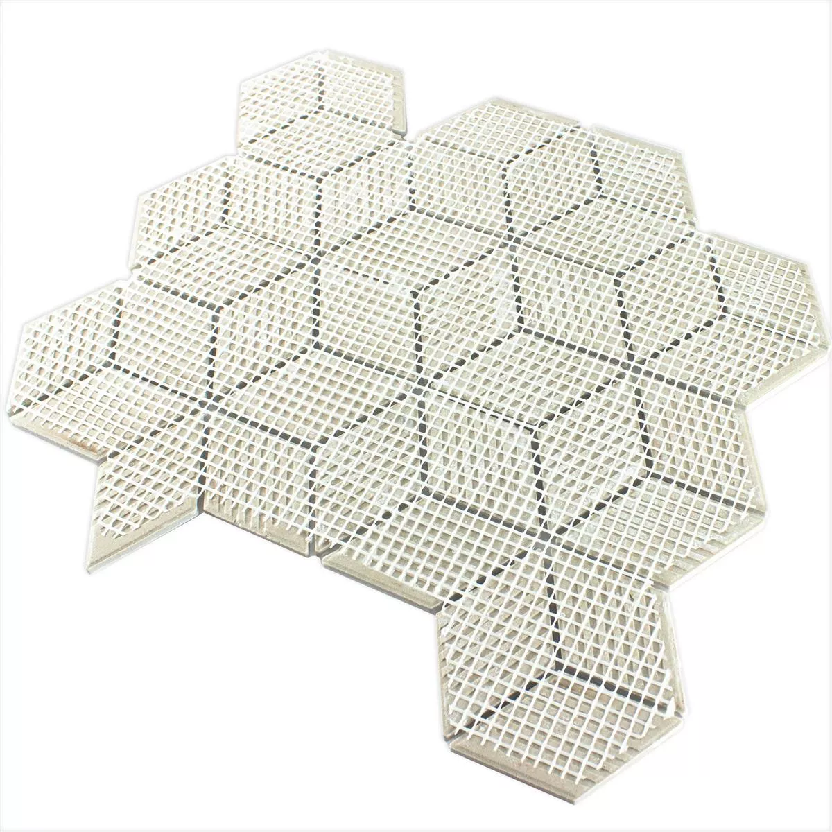 Ceramika Mozaika Cavalier 3D Kostki Matowy Biały