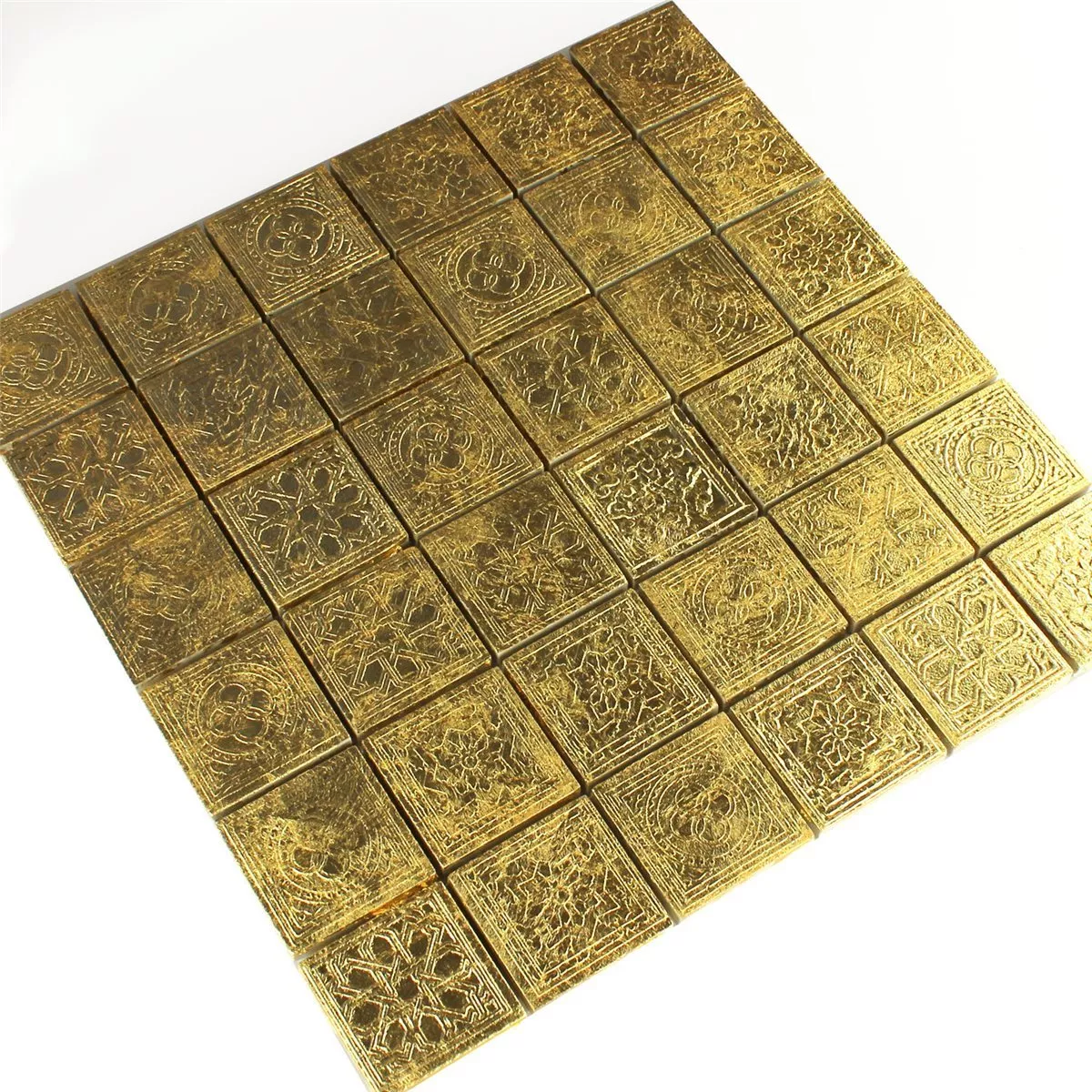 Próbka Mozaika Ceramika Złoto 