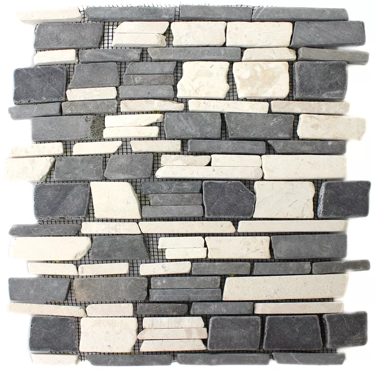 Próbka Mozaika Marmur Kamień Naturalny Brick Biancone Java