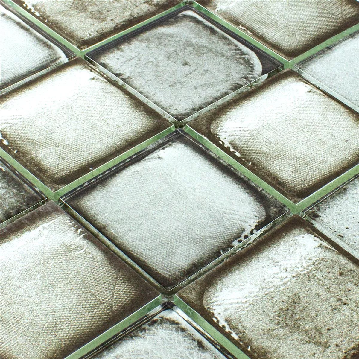 Mozaiki Szklana Płytki Cement Optyka Granada Szary