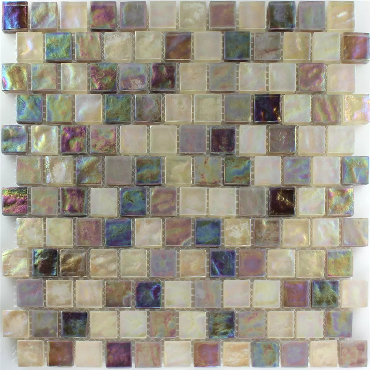 Mozaika Szklana Z Efektem Masy Perłowej W Kolorze Kremowym