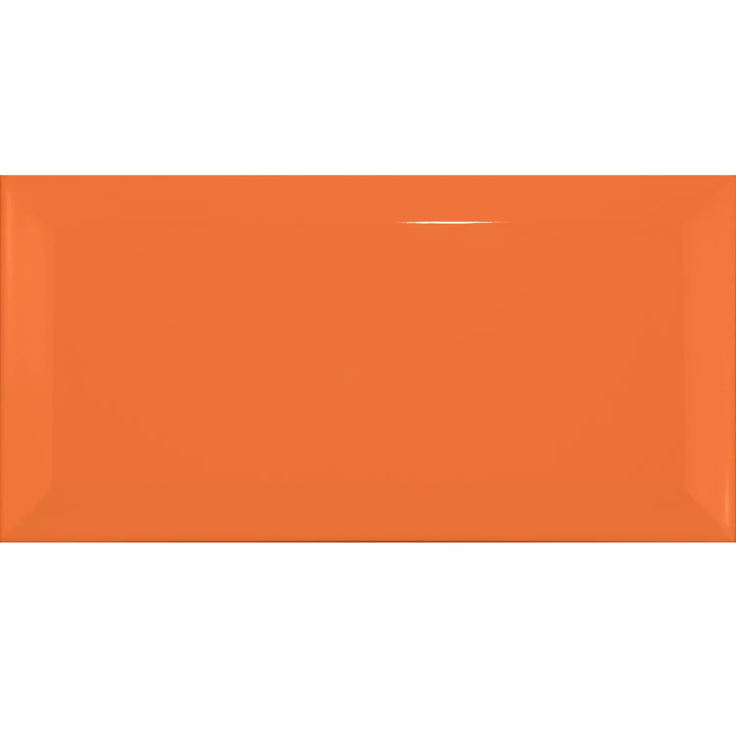 Kafelek metra Pomarańczowy Błyszczący 7,5x15 cm Z Faset Pitcox Naranja