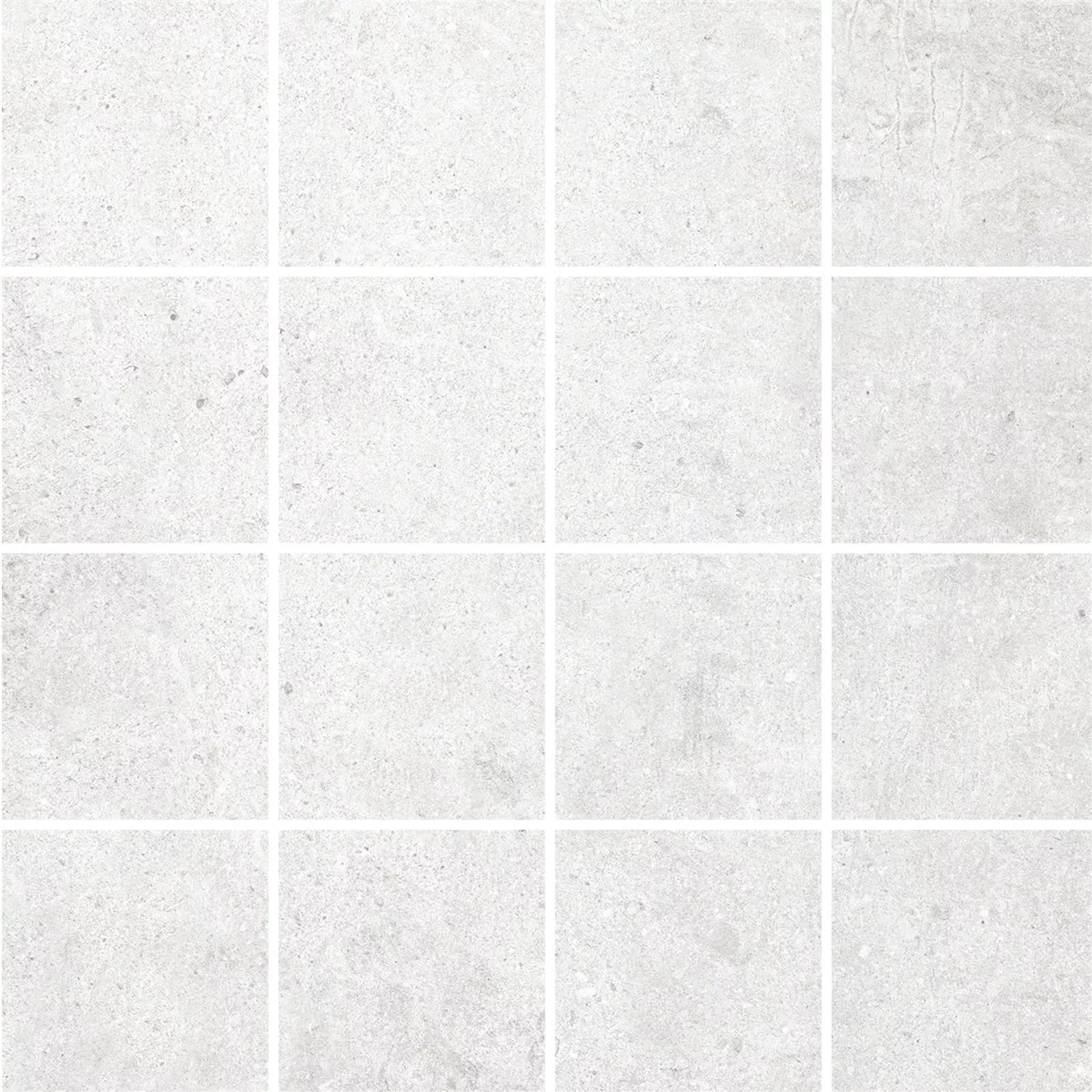 Mozaika Freeland Kamień Optyka R10/B Biały Kwadrat