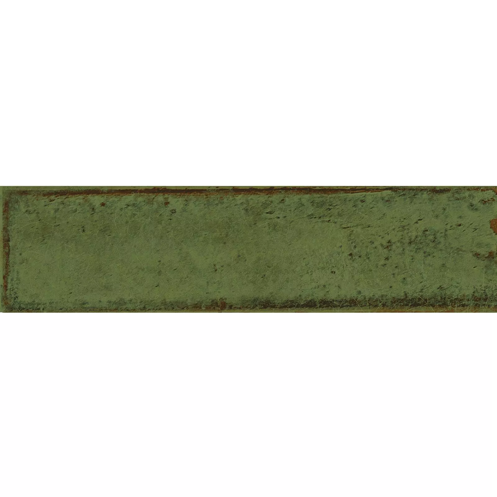 Płytki Ścienne Maestro Karbowany Błyszczący Zielona Oliwka 7,5x30cm