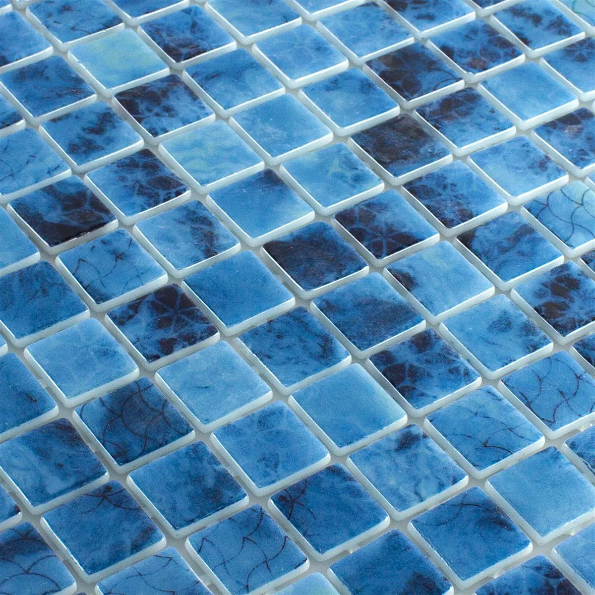 Mozaika szklana na basen Baltic Niebieski 25x25mm