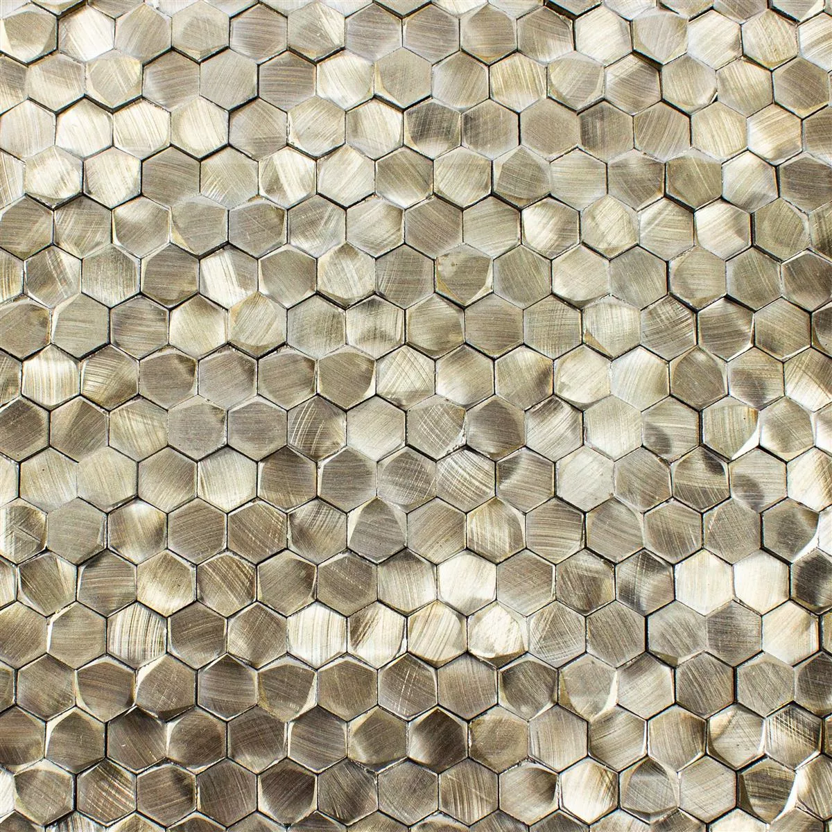 Aluminium Metal Mozaika McAllen Złoto