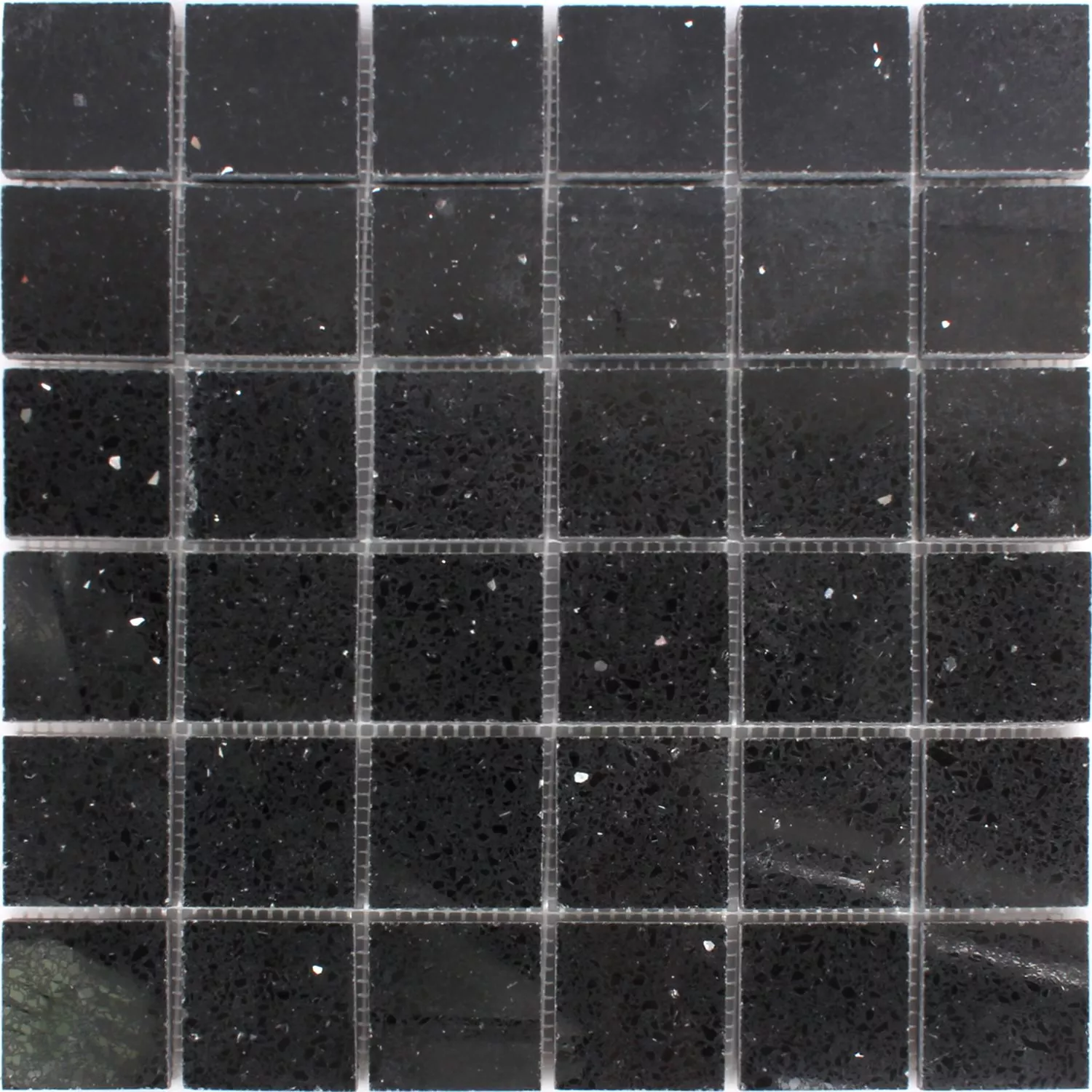 Próbka Mozaika Kwarc Sztuczny Kamień Czarny 