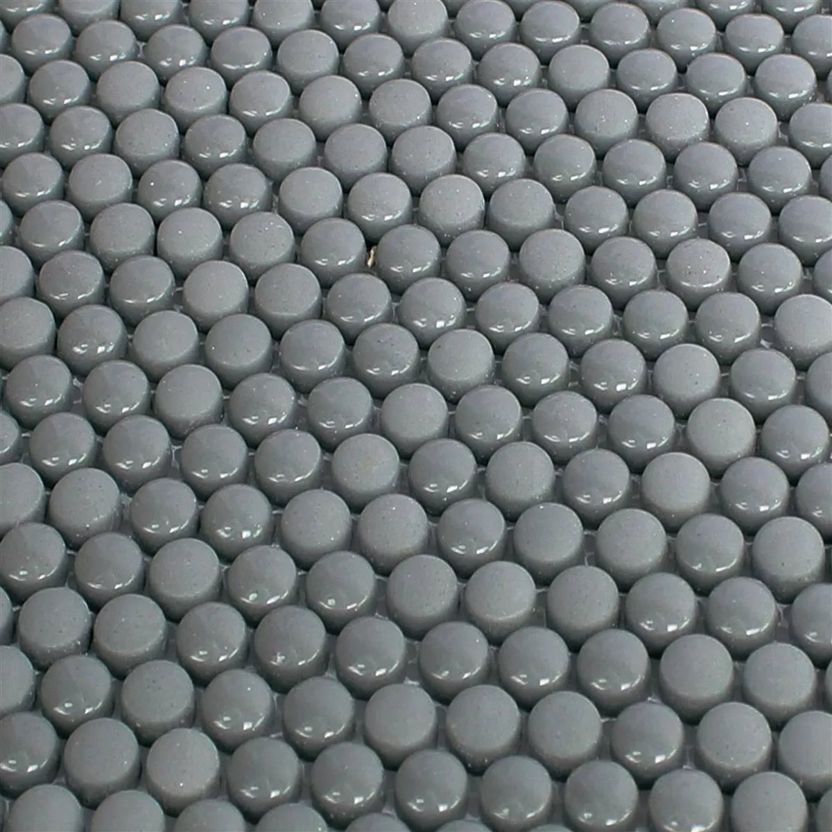 Mozaika Szklana Płytki Bonbon Okrągły Eco Szary
