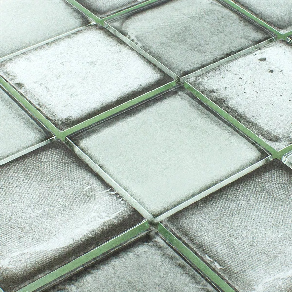 Mozaiki Szklana Płytki Cement Optyka Granada Jasnoszary