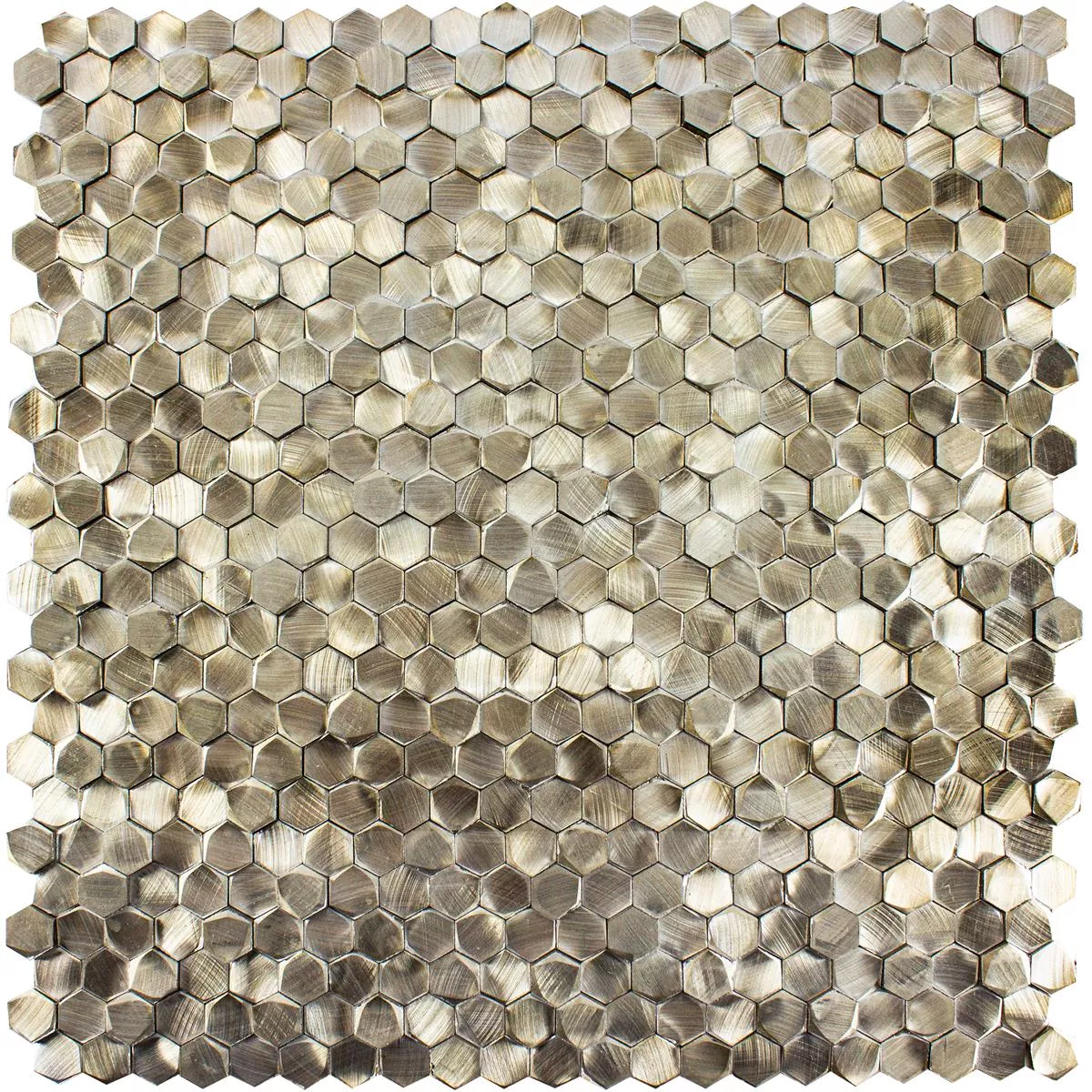 Aluminium Metal Mozaika McAllen Złoto