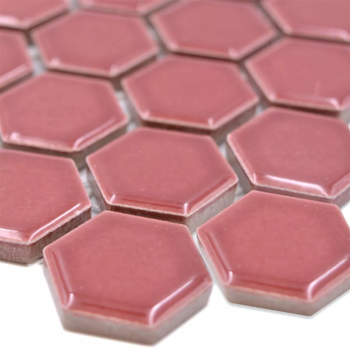 Mozaika Ceramiczna Salomon Sześciokąt Bordeaux Czerwone H23 Mozaika Ceramiczna Salomon Sześciokąt Bordeaux Czerwone H23