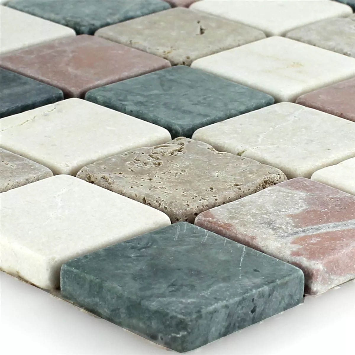 Próbka Mozaika Marmur Kamień Naturalny Cotto Beżowy Zielony Noce