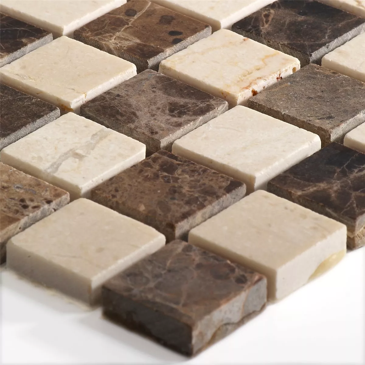 Próbka Mozaika Marmur Kamień Naturalny Beżowy Brązowy Mix