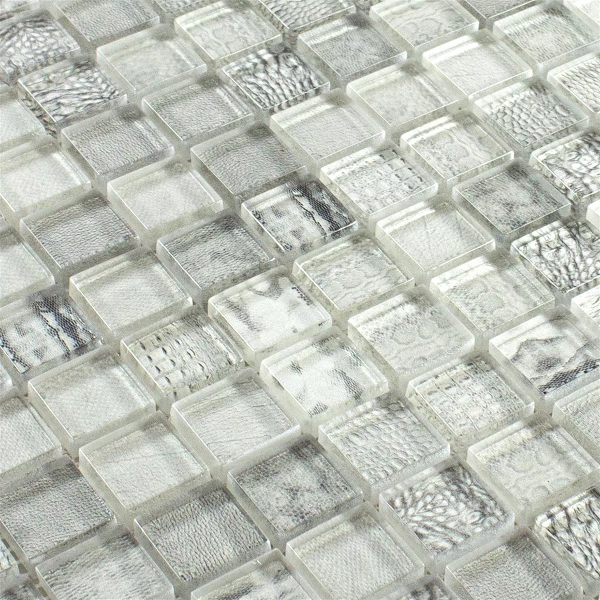 Próbka Mozaika Szklana Płytki Python Jasnoszary 23