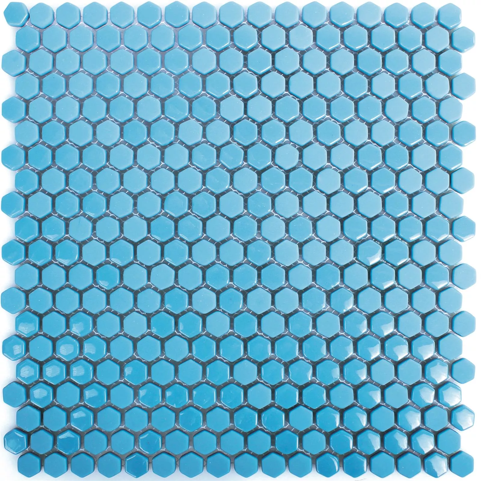 Mozaika Szklana Płytki Brockway Sześciokąt Eco Niebieski