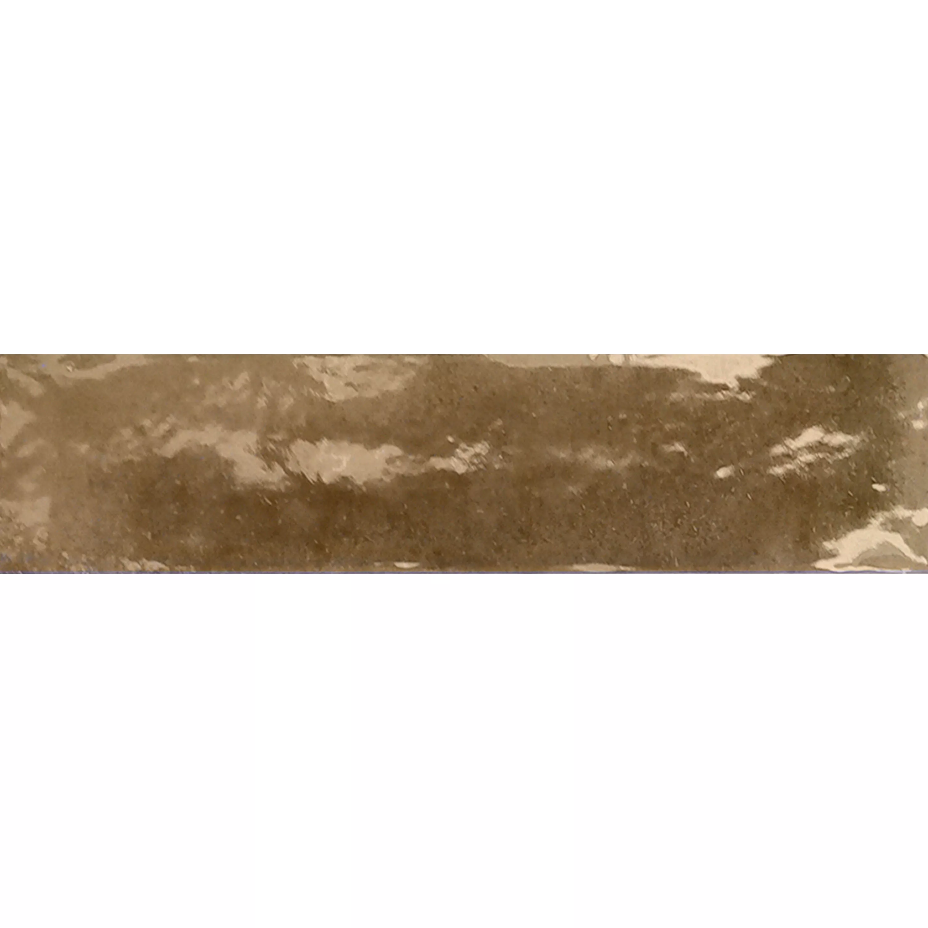 Próbka Płytki Ścienne Laguna Błyszczący Karbowany Brązowy 6x24cm