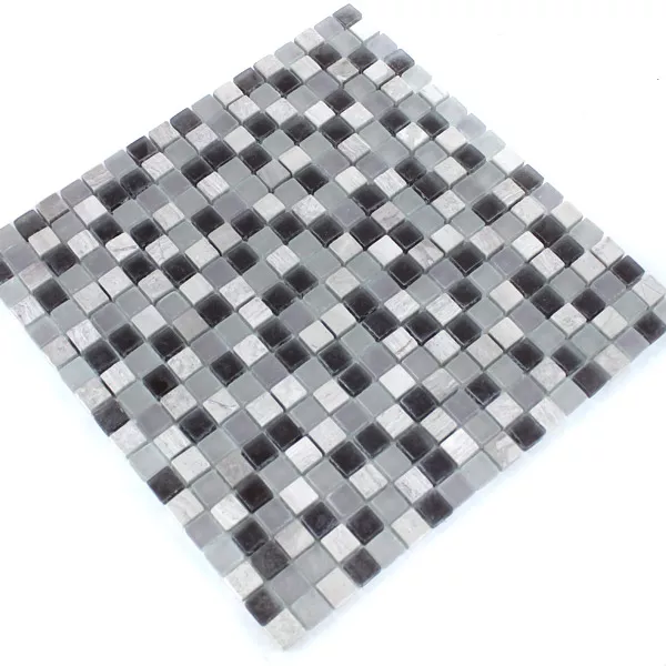 Mozaika Szkło Marmur 15x15x8mm Purpurowy Mix