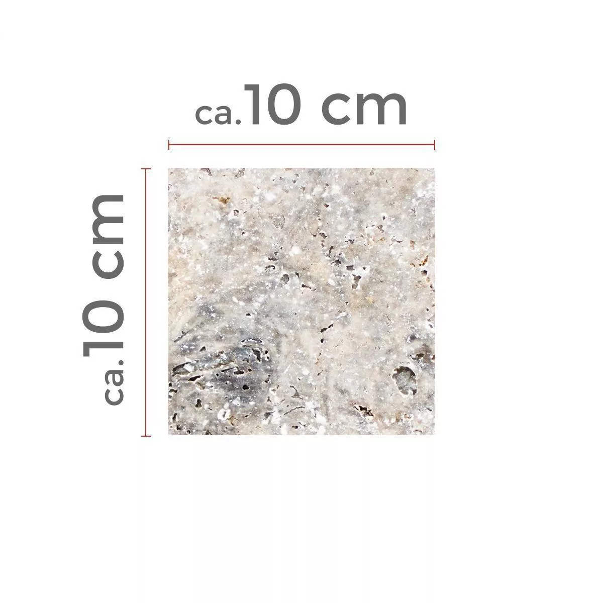 Próbka Plytka Z Naturalnego Kamienia Trawertyn Nestor Srebrny 30,5x30,5cm
