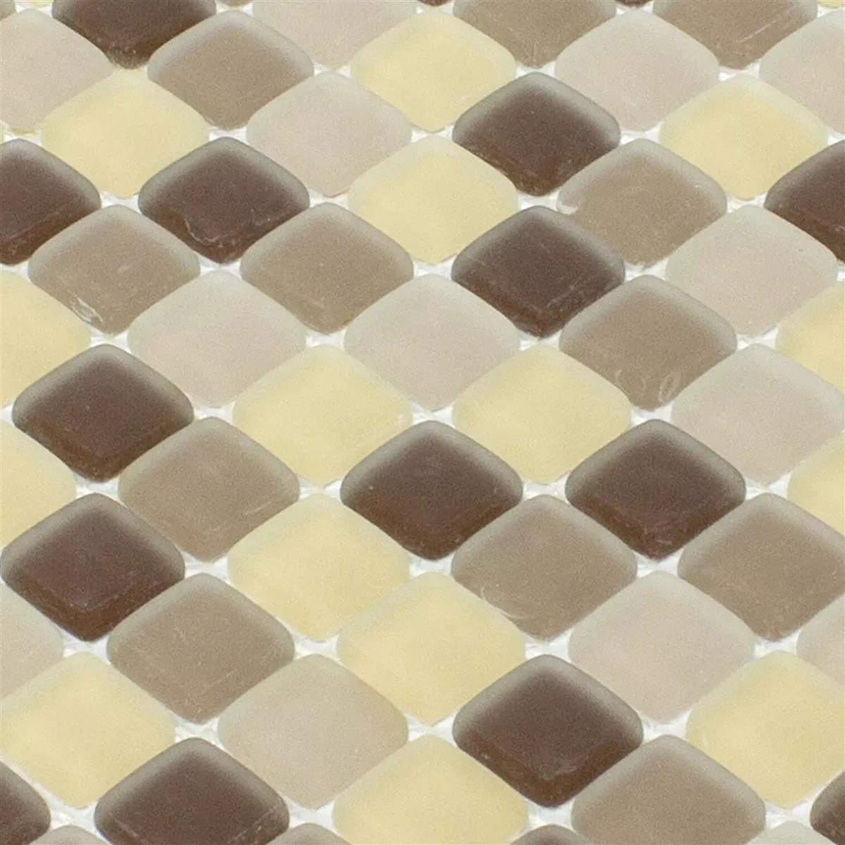Mozaiki Szklana Płytki Ponterio Frosted Brązowy Mix
