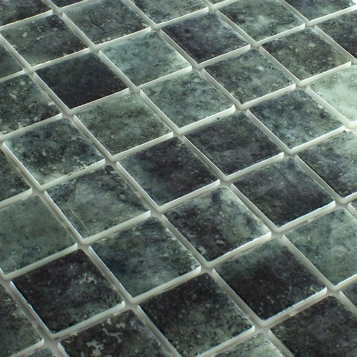 Mozaika szklana na basen Baltic Czarny 38x38mm