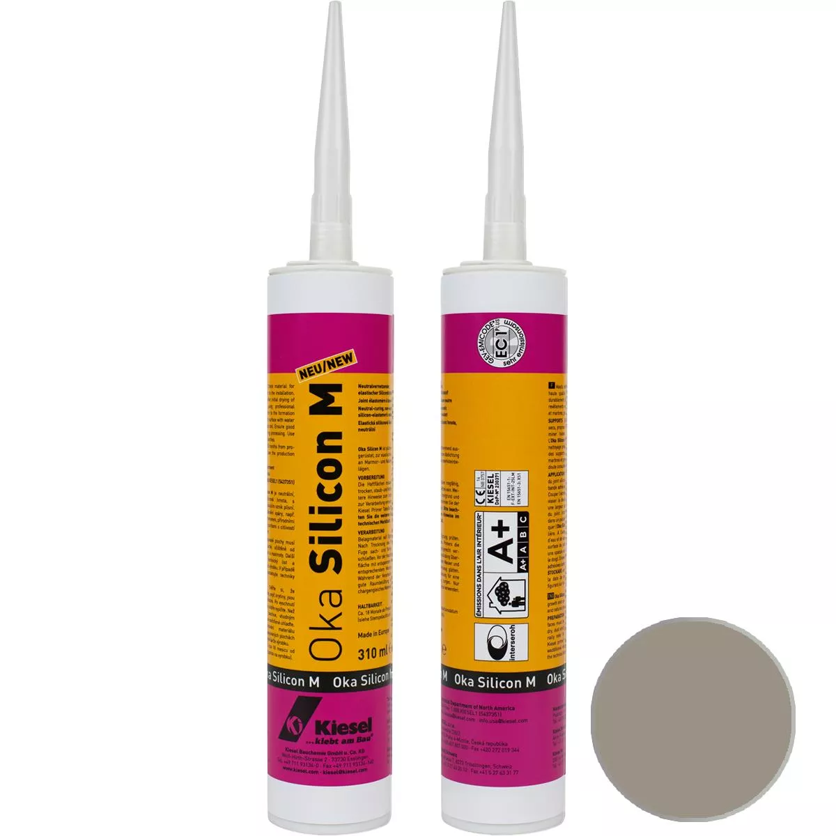 Kamień naturalny silikonowy żwirek fugowy OKA SILICON M kamienny szary 310 ml Kamień naturalny silikonowy żwirek fugowy OKA SILICON M kamienny szary 310 ml