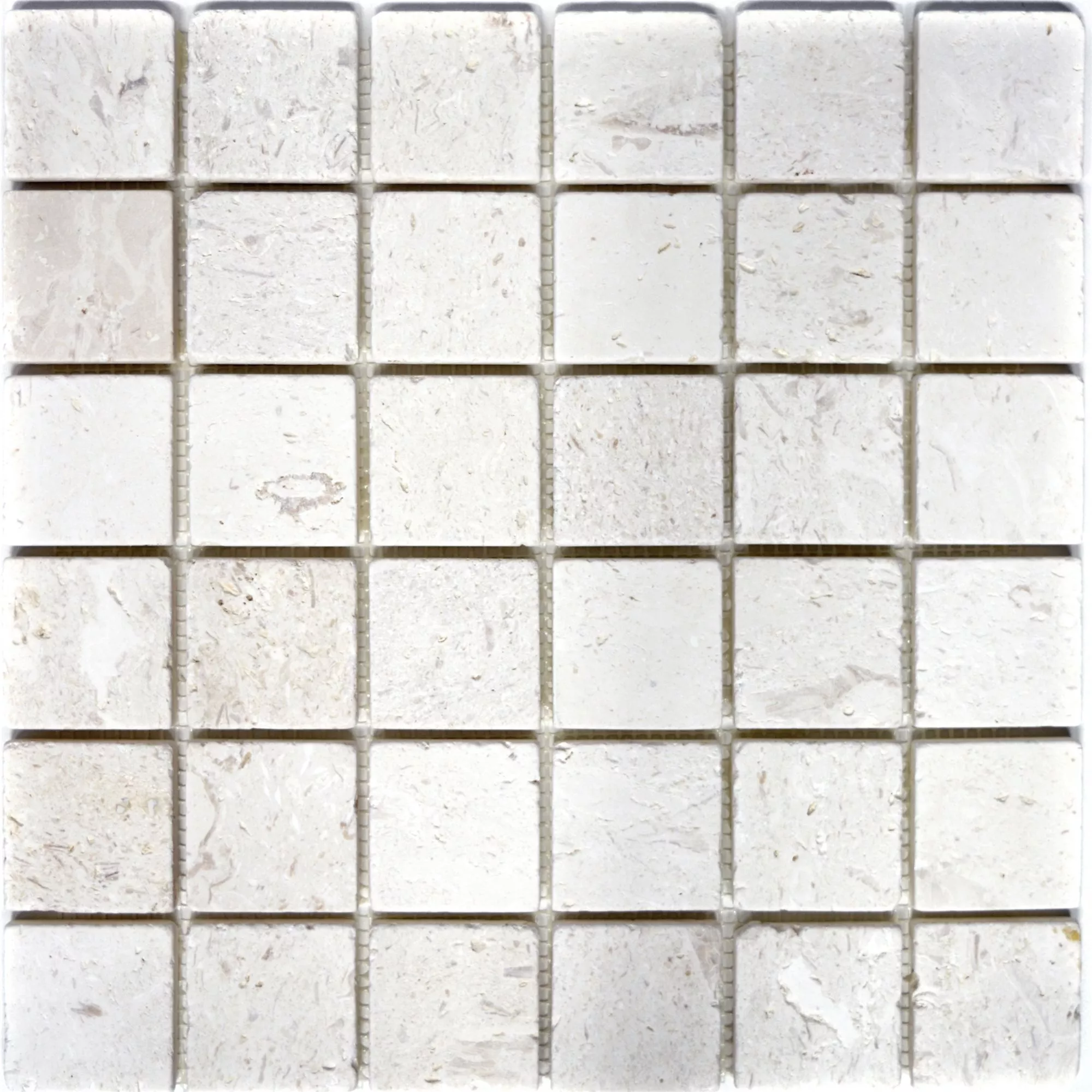 Mozaika Limestone Allerona Biały 48