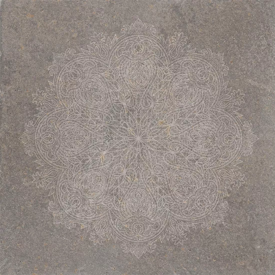 Płytki Podłogowe Kamień Optyka Horizon Brązowy Dekor Mandala