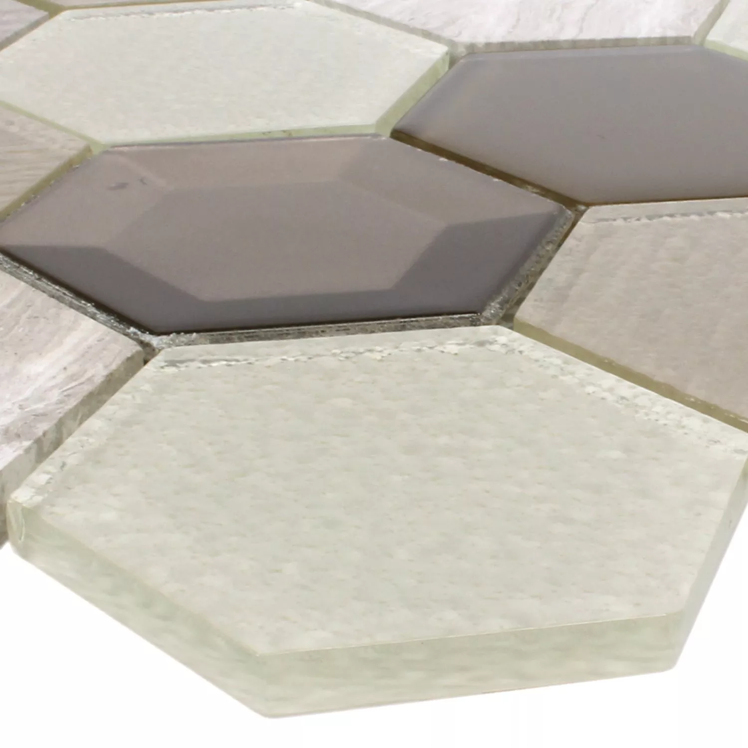 Mozaika Concrete Szkło Kamień Naturalny 3D Beżowy