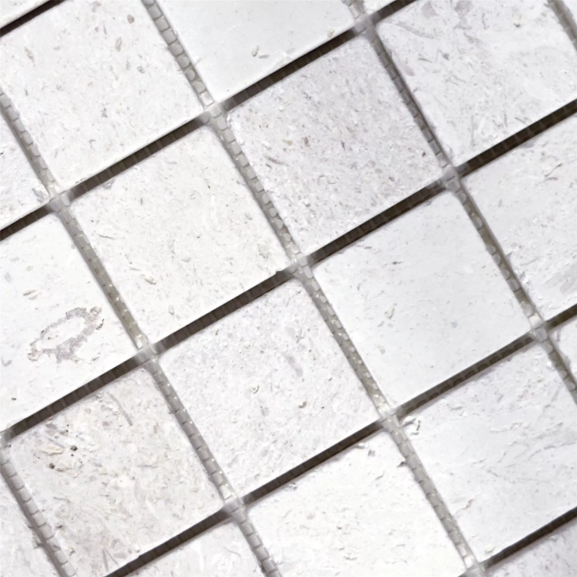 Mozaika Limestone Allerona Biały 48