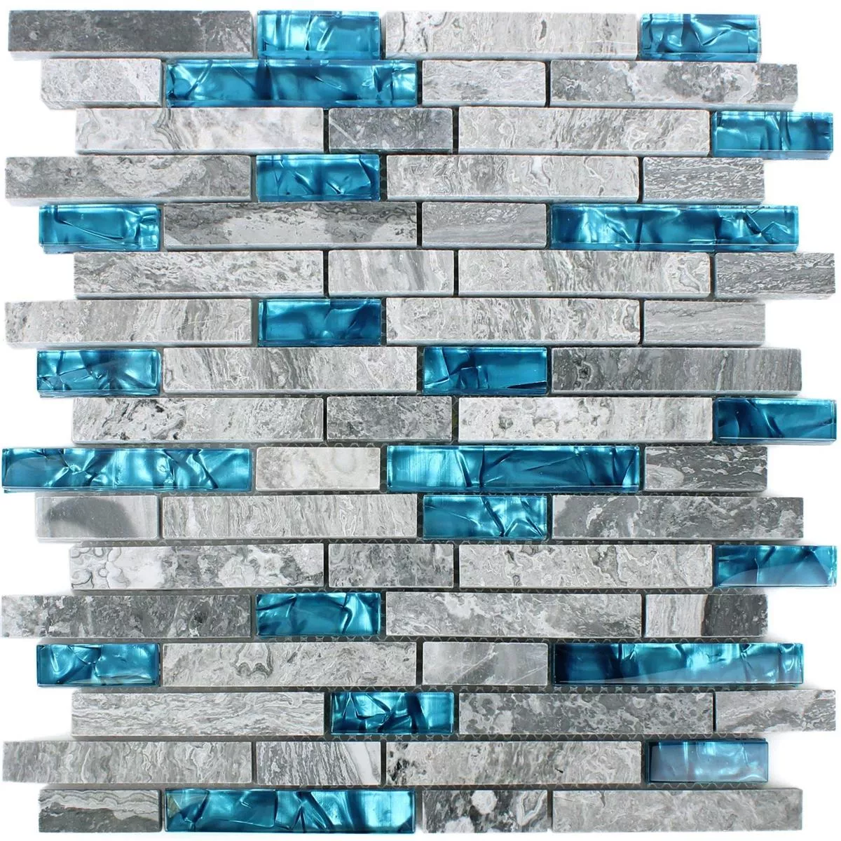 Mozaika Szklana Plytka Z Naturalnego Kamienia Sinop Szary Niebieski