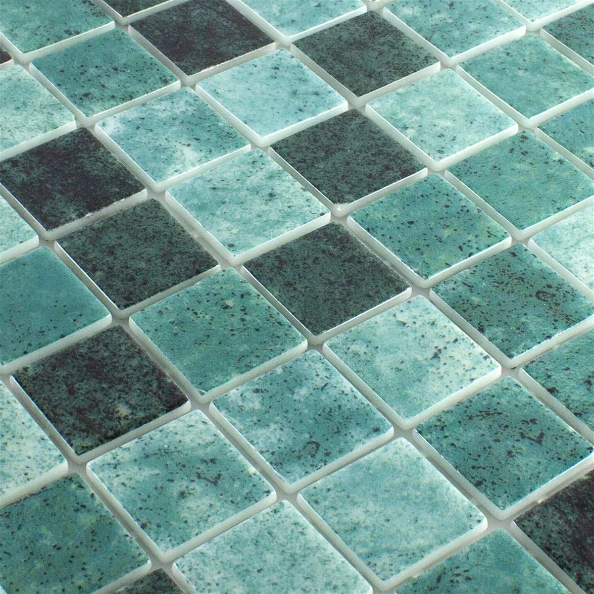 Mozaika szklana na basen Baltic Zielony 38x38mm