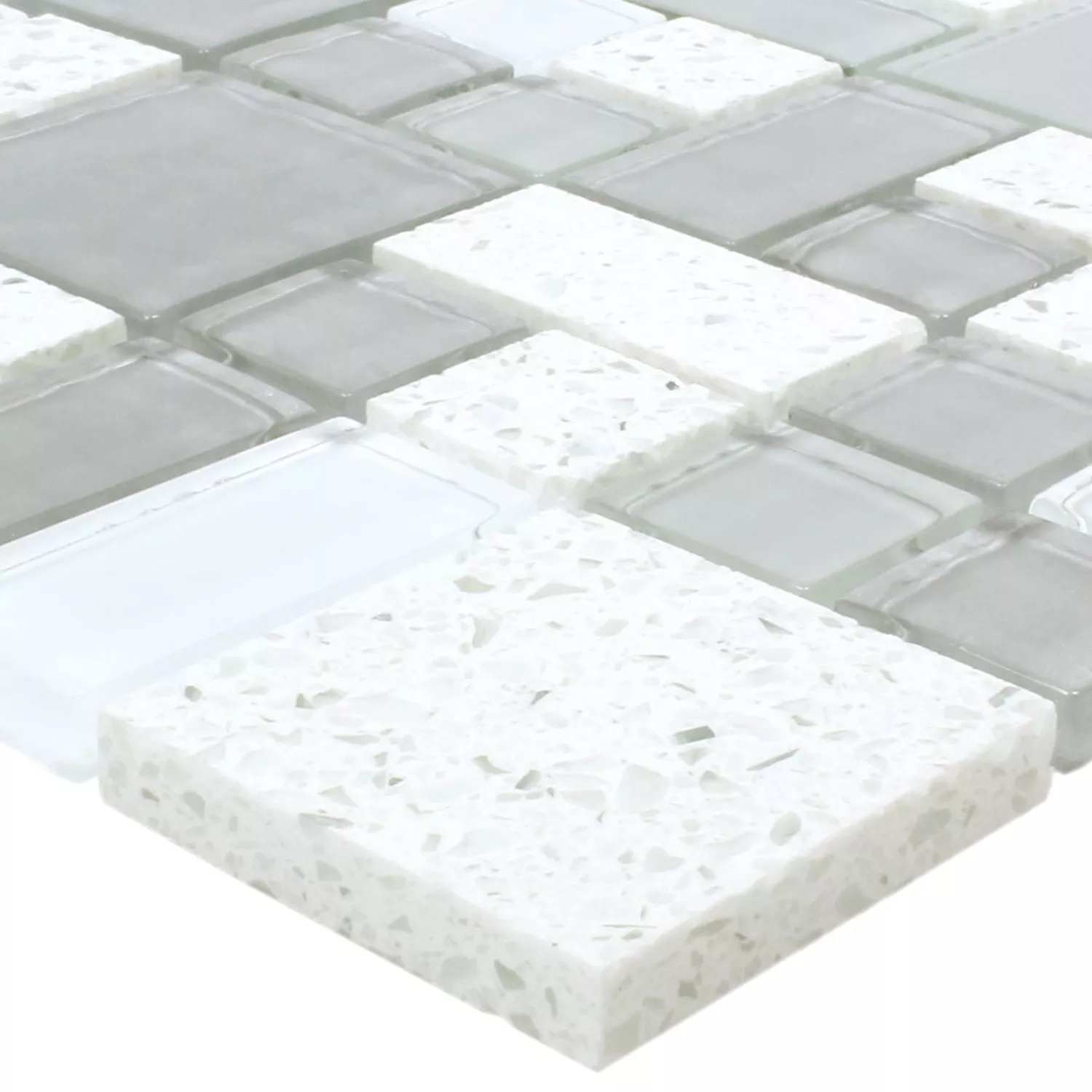 Mozaika Lauria Szkło Sztuczny Kamień Biały
