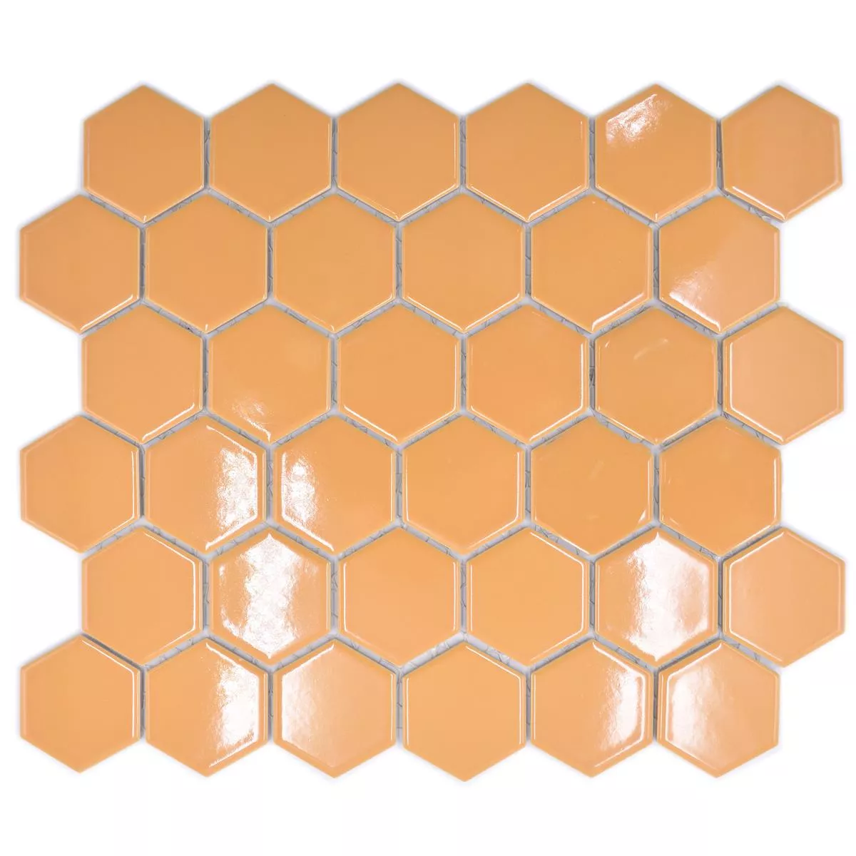 Mozaika Ceramiczna Salomon Sześciokąt Ochra Pomarańczowy H51