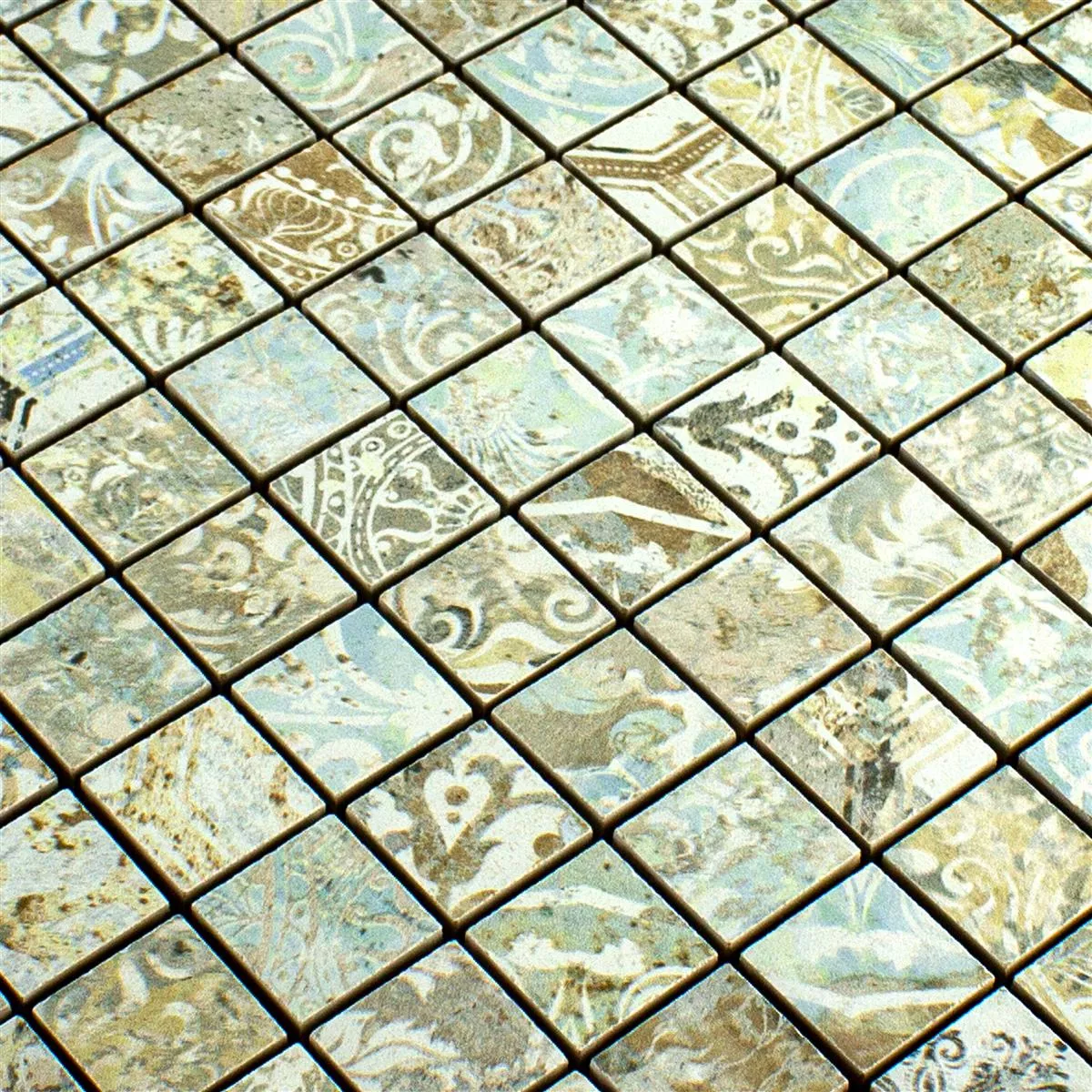 Mozaika Ceramiczna Płytki Bellona Efekt Jasne Kolory 25x25mm