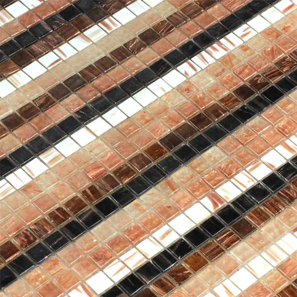 Mozaika Szkło Efekt Stripe Multi Mix