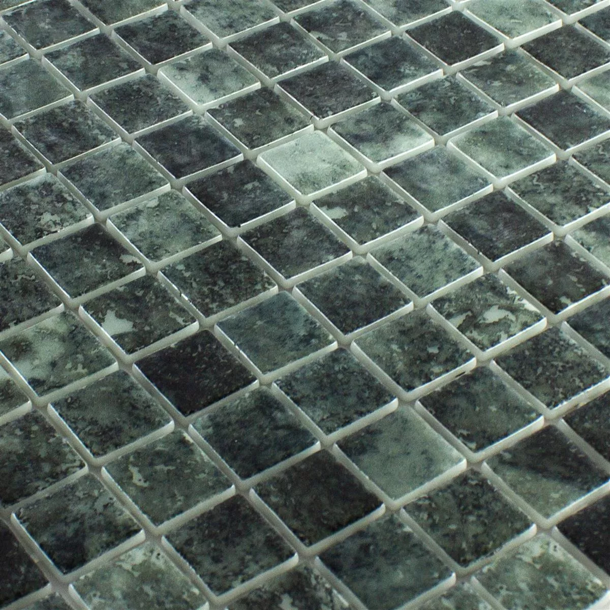 Mozaika szklana na basen Baltic Czarny 25x25mm