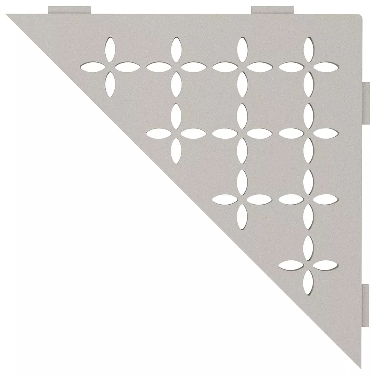 Półka ścienna półka prysznicowa Schlüter trójkąt 21x21cm Kwiatowy Krem